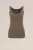 WE Fashion – Dames singlet van katoenmix – Regular fit – Mosgroen – Katoen –