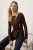TRENDYOLMİLLA Dames Bruin Effen Lang Getailleerd Blouses