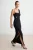 TRENDYOLMİLLA Dames Zwart Effen Maxi Mouwloos Recht Avond & Gala Jurk