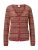 MADELEINE Gebreid vest  pasteelgeel / taupe / rood