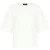 Oversized gemerceriseerd katoenen T-shirt met ellebooglange mouwen