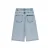 The New Society high waist bermuda short light blue denim