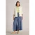 White Stuff Roxy Linen Blend Culotte Blue Multi