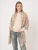 Fijngebreide cashmere sjaal met print