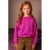 LOOXS little boxy cropped sweater met backprint – paars