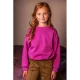 LOOXS little boxy cropped sweater met backprint – paars