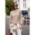 Shirt met 3/4-mouwen in gebreide look met glitters