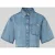 Calvin Klein Jeans Cropped overhemdblouse in denimlook
