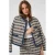 Saint Tropez tweed gestreept jasje met ruches – zand/blauw