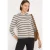 Cecil Dames Gestreepte hoodie in Grijs