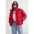 TRENDYOLMİLLA Dames Rood Effen Lang Regular fit Winter Jassen