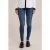We Fashion 5-pocket Mid Waist Dark Blue
