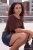 Trendyol Curve Dames Bruin Effen Lang Regular fit Grote maten Blouses
