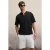 T-shirt met relaxte mandarijnkraag en knopen