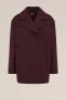 WE Fashion – Dames jas van wolmix – Regular fit – Aubergine –