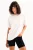JUSTEVER 100% katoenen oversized T-shirt met ronde hals in ecru – Halo