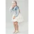 Le Chic spijkerjas met parels en ruches light blue denim