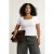 Trendyol Curve Dames Wit Effen Kort Getailleerd Grote maten Blouses