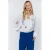 Lollys Laundry gestreepte blouse met borduursels – ecru