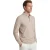 Scotland Blue Polo lange mouw beige borstzak katoen