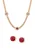 faina Sieraden set  goud / rosa / rood