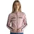 Dames Biker Racing Badges Roze Leren Jas-Incheon