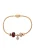 faina Armband  goud / rood / zwart / transparant