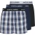 Jack & Jones Heren plus size wijde boxershorts geweven jacsaigon 3-pack donkerblauw/zwart