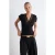 TRENDYOLMİLLA Dames Zwart Effen Kort Getailleerd Blouses