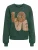 ONLY Sweatshirt ‘ONLLALLY’  goud / donkergroen