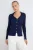 TRENDYOLMİLLA Dames Donkerblauw Effen Lang Getailleerd Vesten