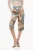 Gepatineerde linnen Bermuda Shorts in Multicolor