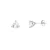 6 mm Zirkoniumoxide Oorchips 3 Klauwen Set Zilver 925 – Perfectie