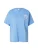 QS Shirt  hemelsblauw / pasteelgeel / wit