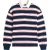 Tommy Jeans Dames-rugbysweater met strepen en een relaxte pasvorm (Donkere marine)