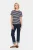 T-shirt Regular fit Black White Stripe black white