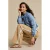 Red Button straight regular waist broek zand