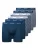 SNOCKS Boxershorts  blauw / wit