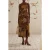 FARM Rio Savana Dream Caramel Strapless Buttonned Midi Dres