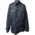 Burberry Enkele-Knopen Jas in Marineblauwe Katoen