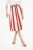 Uitlopende luifel gestreepte SCULLY maxi-rok in wit, rood