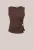 WE Fashion – Dames jersey singlet met zilveren accent – Donkerbruin –
