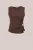WE Fashion – Dames jersey singlet met zilveren accent – Donkerbruin –