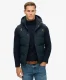 Superdry Mannen Everest Pufferbodywarmer met Capuchon Blauw