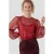 Anytime organza blouse met pofmouwen rood