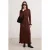 Trendyol Modest Dames Bruin Effen Maxi Lang Shift-model Modest Jurken