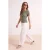 TRENDYOLMİLLA Dames Kaki Effen Kort Getailleerd Blouses