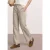 Street One Dames High Waist broek met wijde pijpen in Loose Fit in Beige