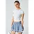 Kort T-shirt met Slim Fit en ronde hals
