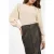 Aaiko pullover met wol ecru gebreid